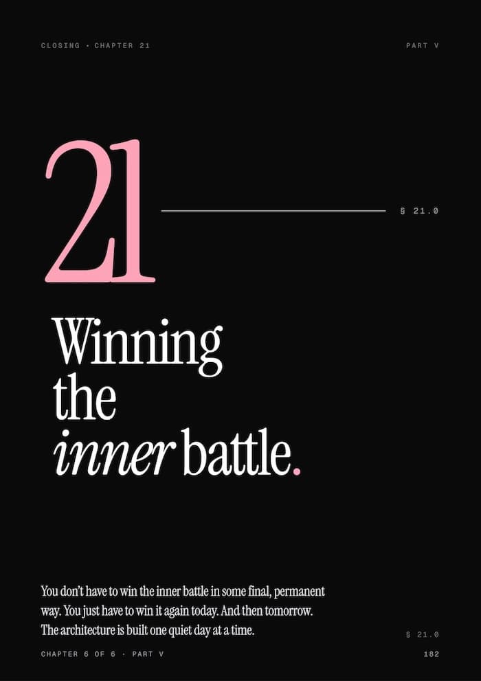 Quiet Architecture guide page — Winning the inner battle